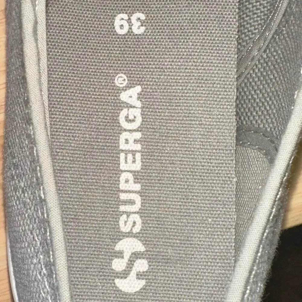 Superga 2790 Platform Sneakers Gray Canvas‎ 8W EU 39 Chunky Sole Casual